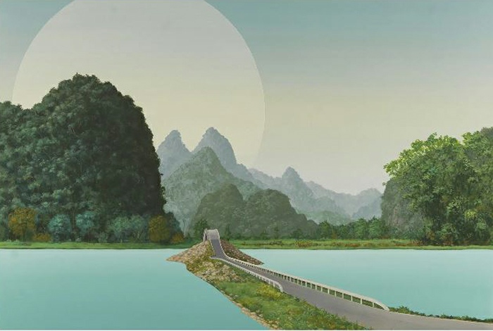 Dean Monogenis, Aventurine, 2024, acrylique sur panneau de bois, 61 x 76,2 cm